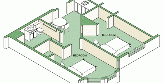 Braemar at Wallkill Semi-Private Room Floor Plan